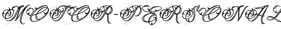 MOTOR-PERSONAL USE ONLY字体转换